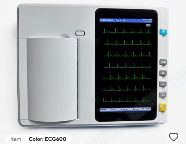 Digital 3/6 Channel 12 Leads ECG/EKG Machine Electrocardiograph With software ECG300/600 - Image 6