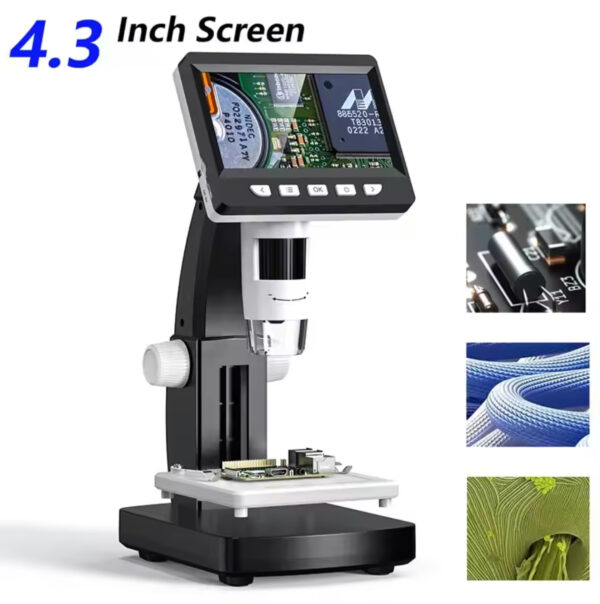 LCD Digital Microscope 1080P Coin Microscopio 8 LED Lights USB Magnifier Soldering Repair Video Microscope