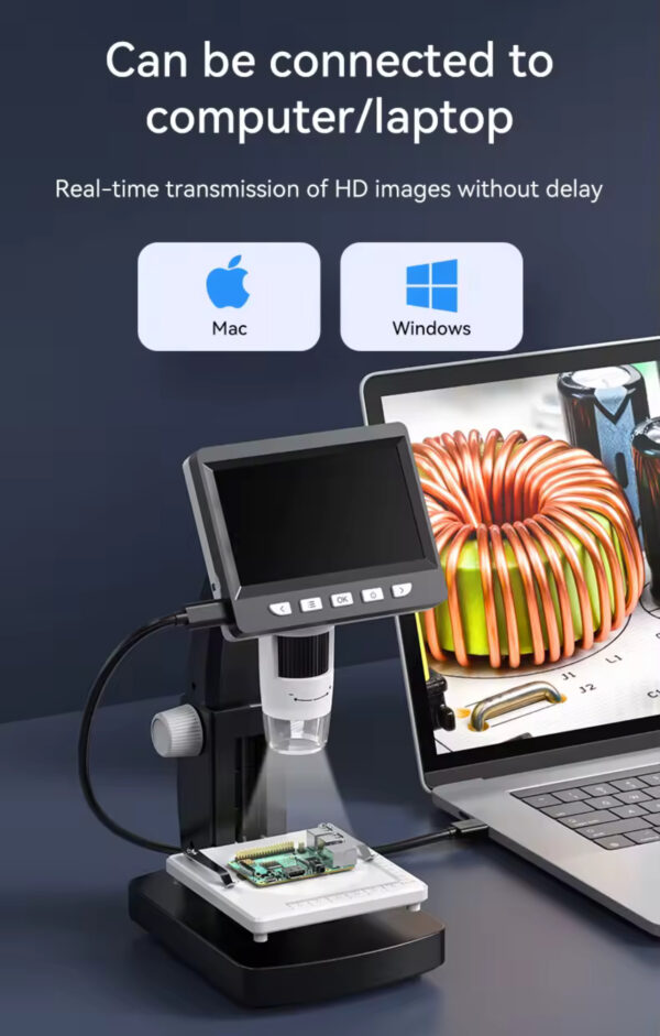 LCD Digital Microscope 1080P Coin Microscopio 8 LED Lights USB Magnifier Soldering Repair Video Microscope - Image 9