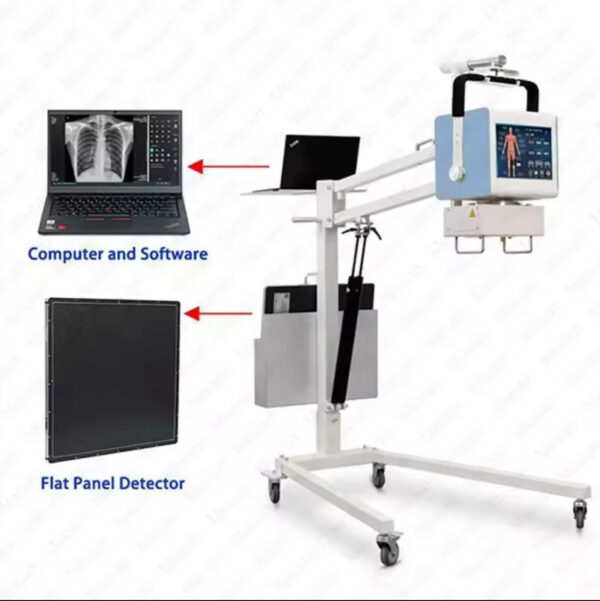 X-ray DR 5kw mobile  machine, medical portable digital  machine