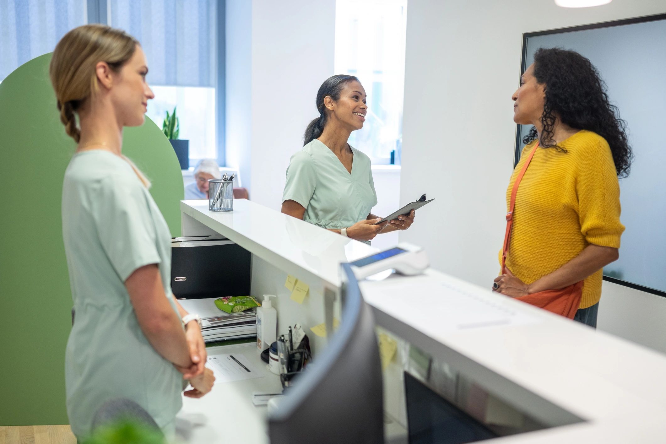Healthcare consultation in a modern medical office
