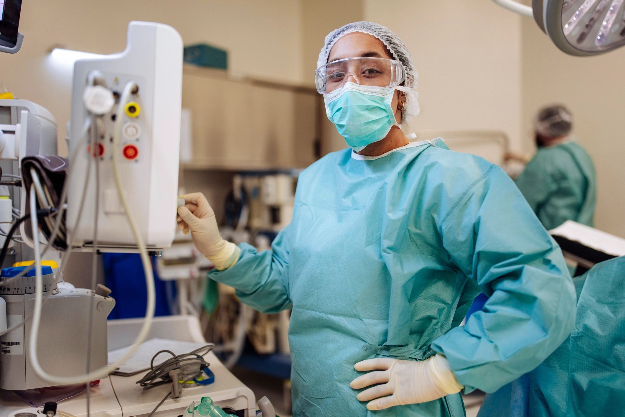 Monitoring equipment in an operating room